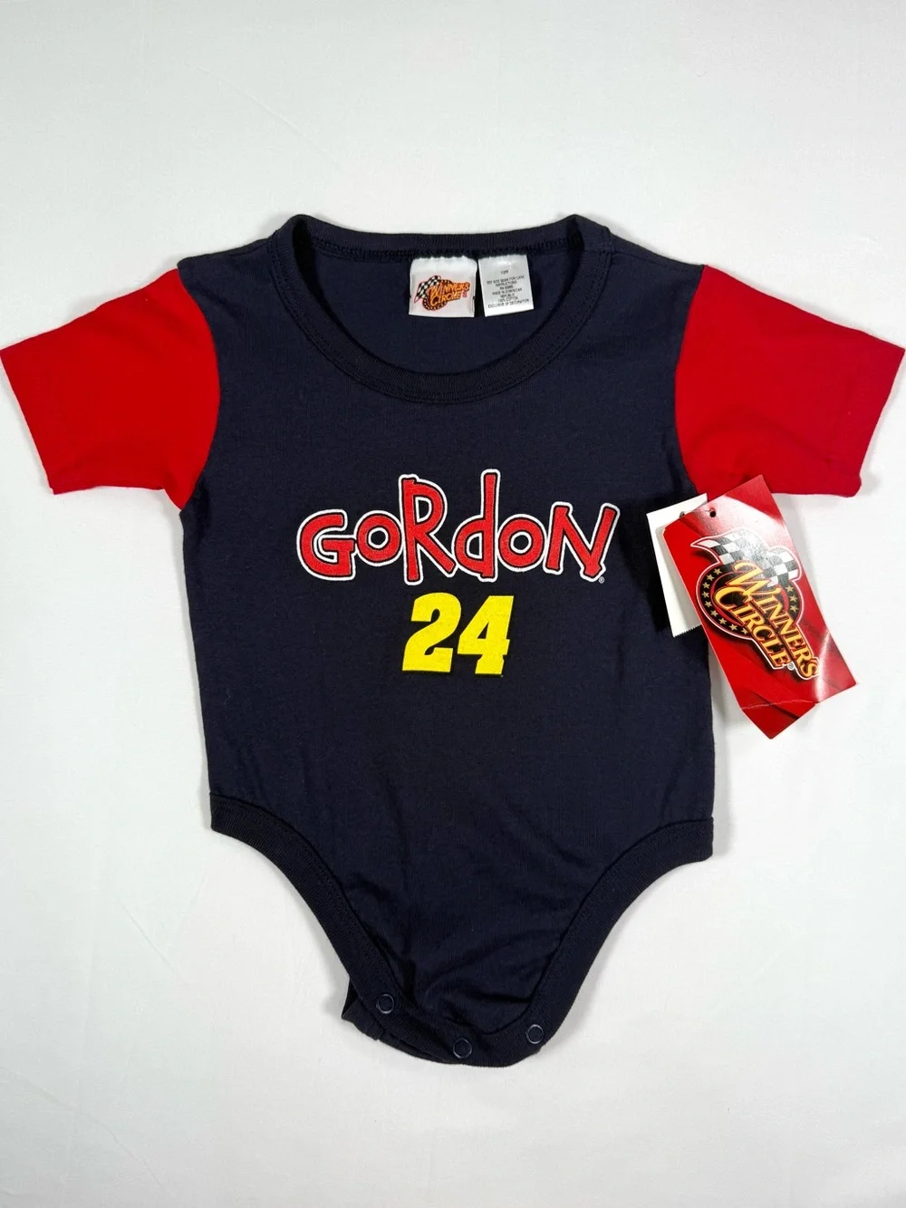 NWT VINTAGE NASCAR WINNER’S CIRCLE Jeff Gordon 24 Bodysuit‎ 12m DEADSTOCK Racing
